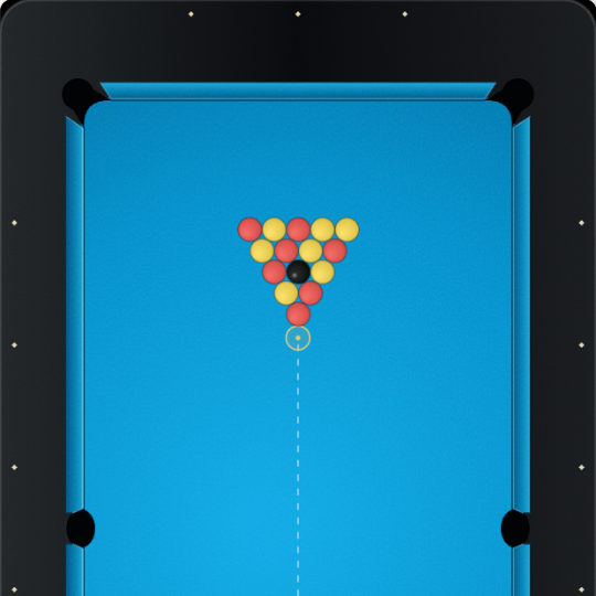 Impossipool: a racked pool table