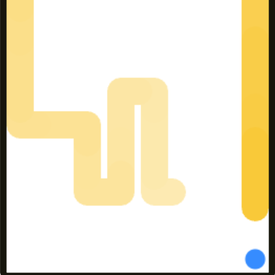 Autosnake: a snake winding across the board